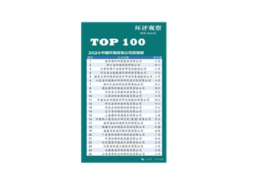 2024中國(guó)環(huán)境咨詢(xún)公司百?gòu)?qiáng)榜榜首